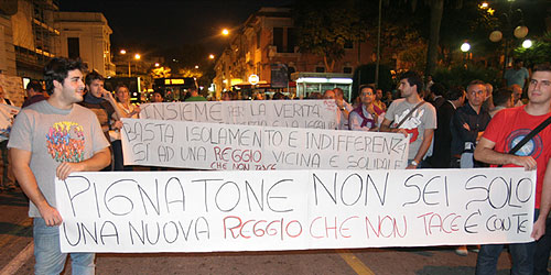 ReggioNonTace, solidarietà a Pignatone